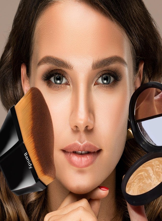 Banidy Premium Foundation Brush, Beauty Blender Brushes for Blending Liquid Hexagon Face Blush Liquid Powder Foundation Brush with Protective Case - Image 2